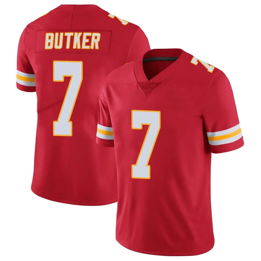 Jamed KC.Chiefs #7 Harrison Butker Player Red Vapor Limited Stitched Jerseys