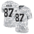 Jamed KC.Chiefs #87 Travis Kelce Player Arctic Camo Salute to Service Limited Stitched Jerseys