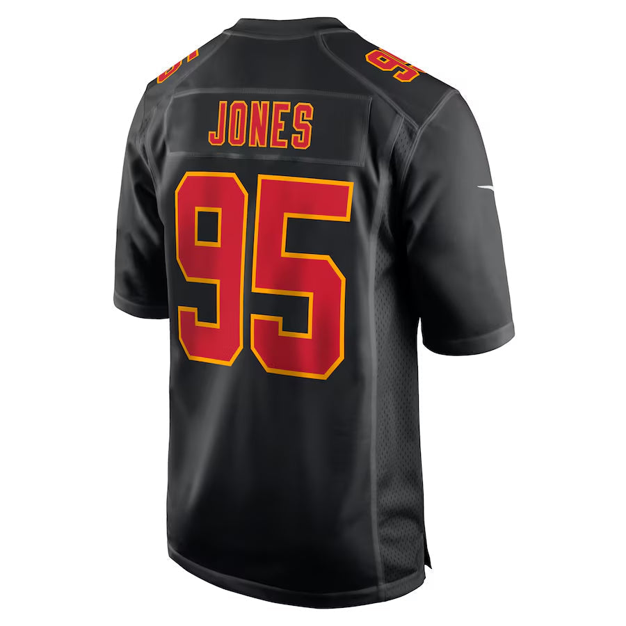 Jamed KC.Chiefs #95 Chris Jones Player Black Fashion Game Stitched Jerseys