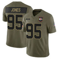 Jamed KC.Chiefs #95 Chris Jones Player Olive Salute to Service Limited Stitched Jerseys
