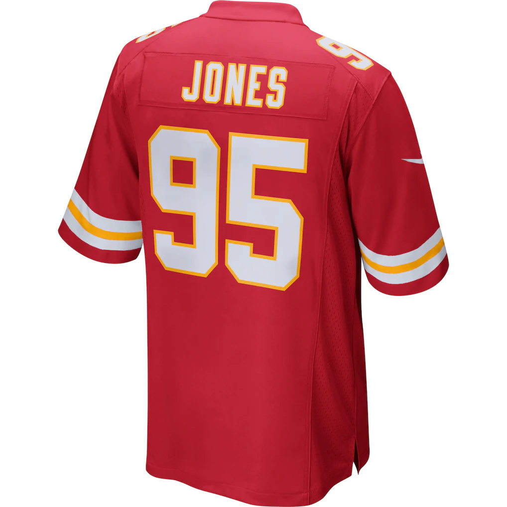 Jamed KC.Chiefs #95 Chris Jones Red Game Stitched Jerseys