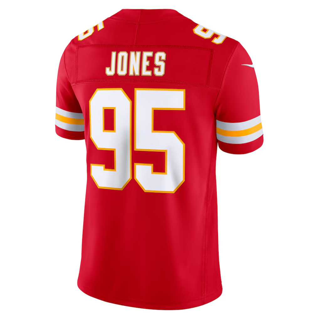 Jamed KC.Chiefs #95 Chris Jones Red Team Vapor F.U.S.E. Stitched Limited Jerseys