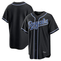 Jamed KC.Royals Black Carbon Fashion Home Game Blank Player Stitched Jerseys