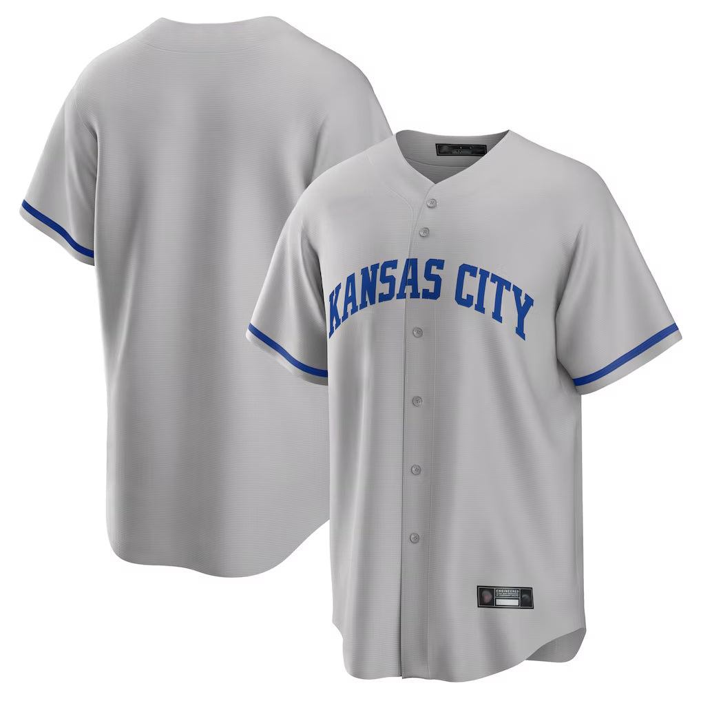 Jamed KC.Royals Gray Game Home Blank Player Stitched Jerseys