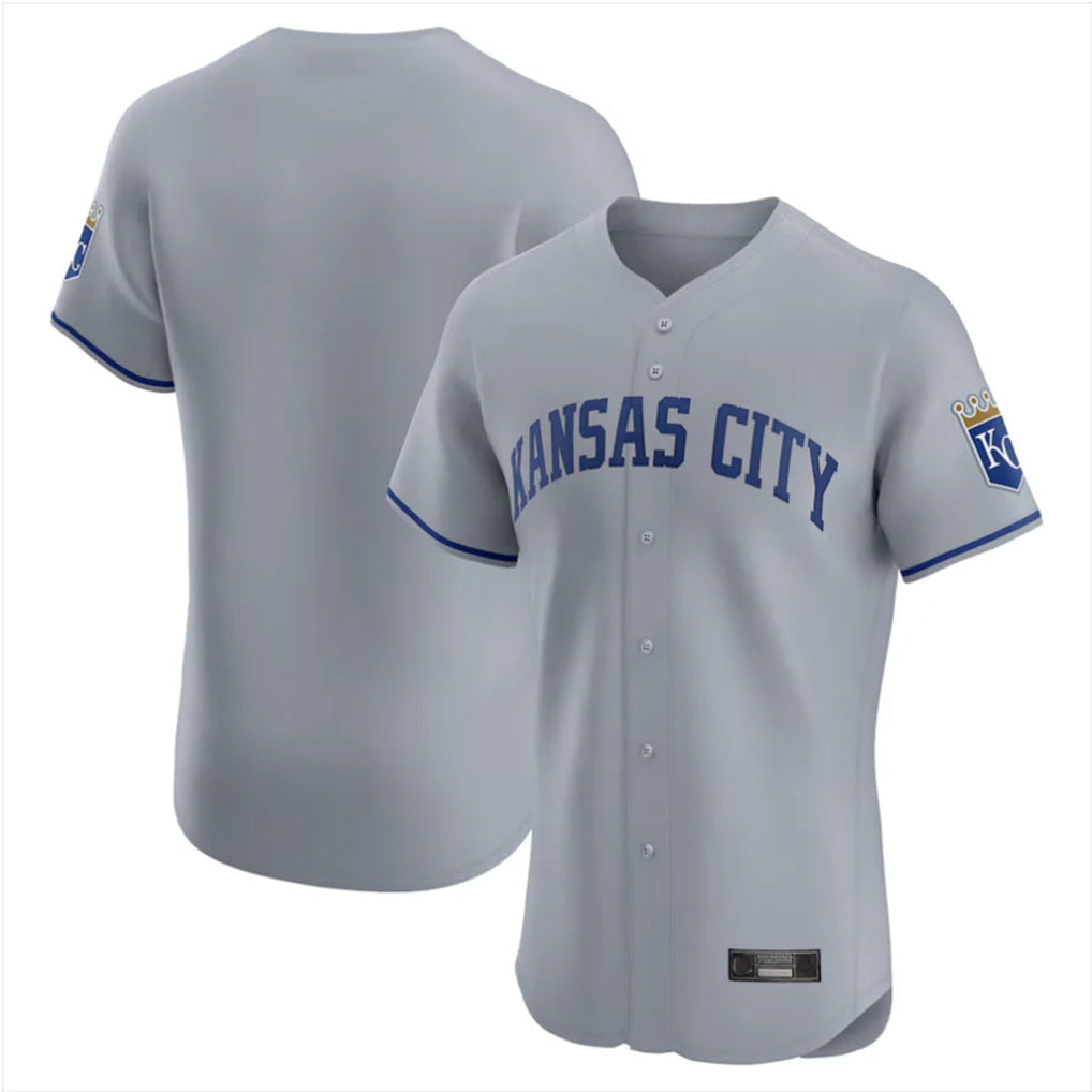 Jamed KC.Royals Gray Limited Elite Home Blank Player Stitched Jerseys