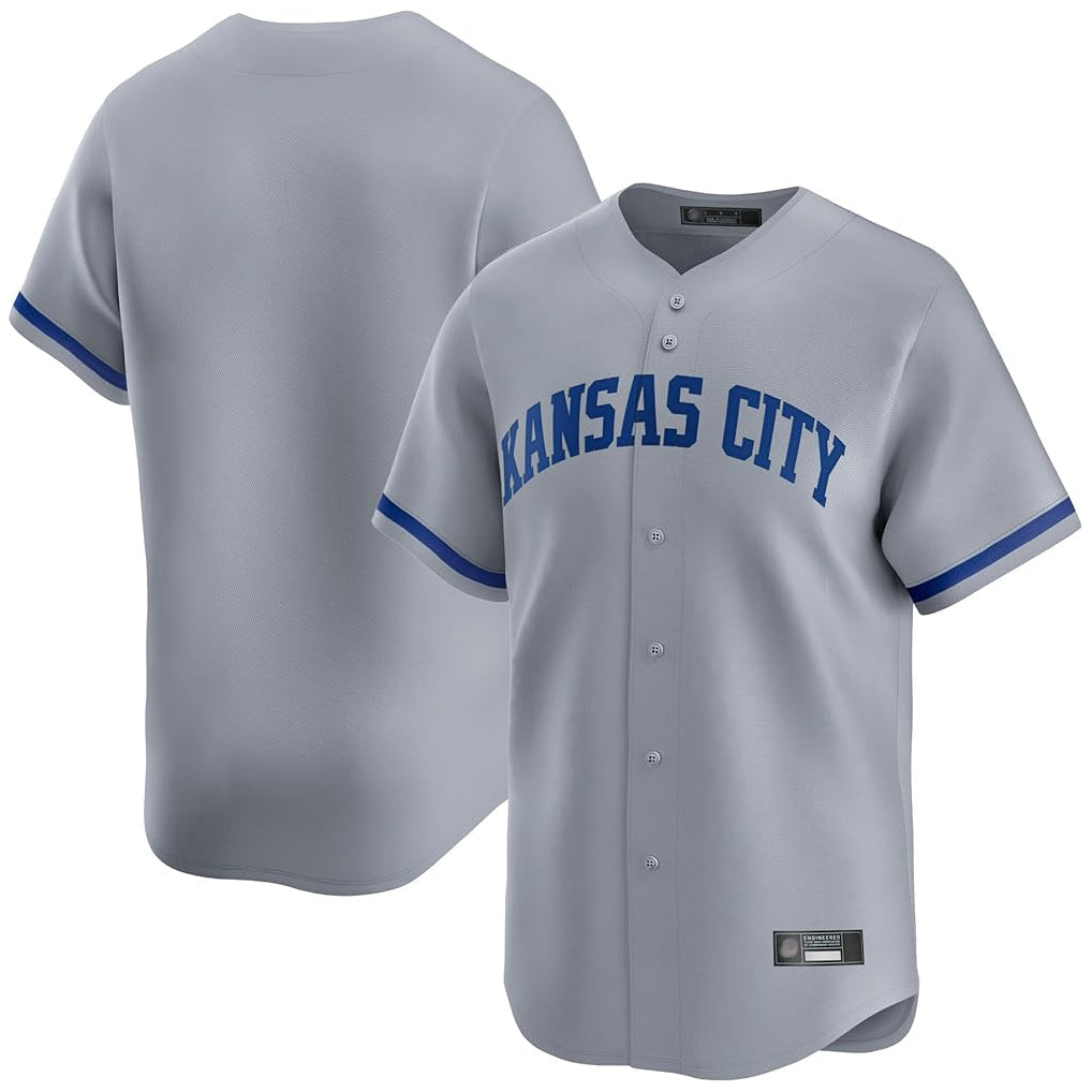Jamed KC.Royals Gray Limited Home Blank Player Stitched Jerseys