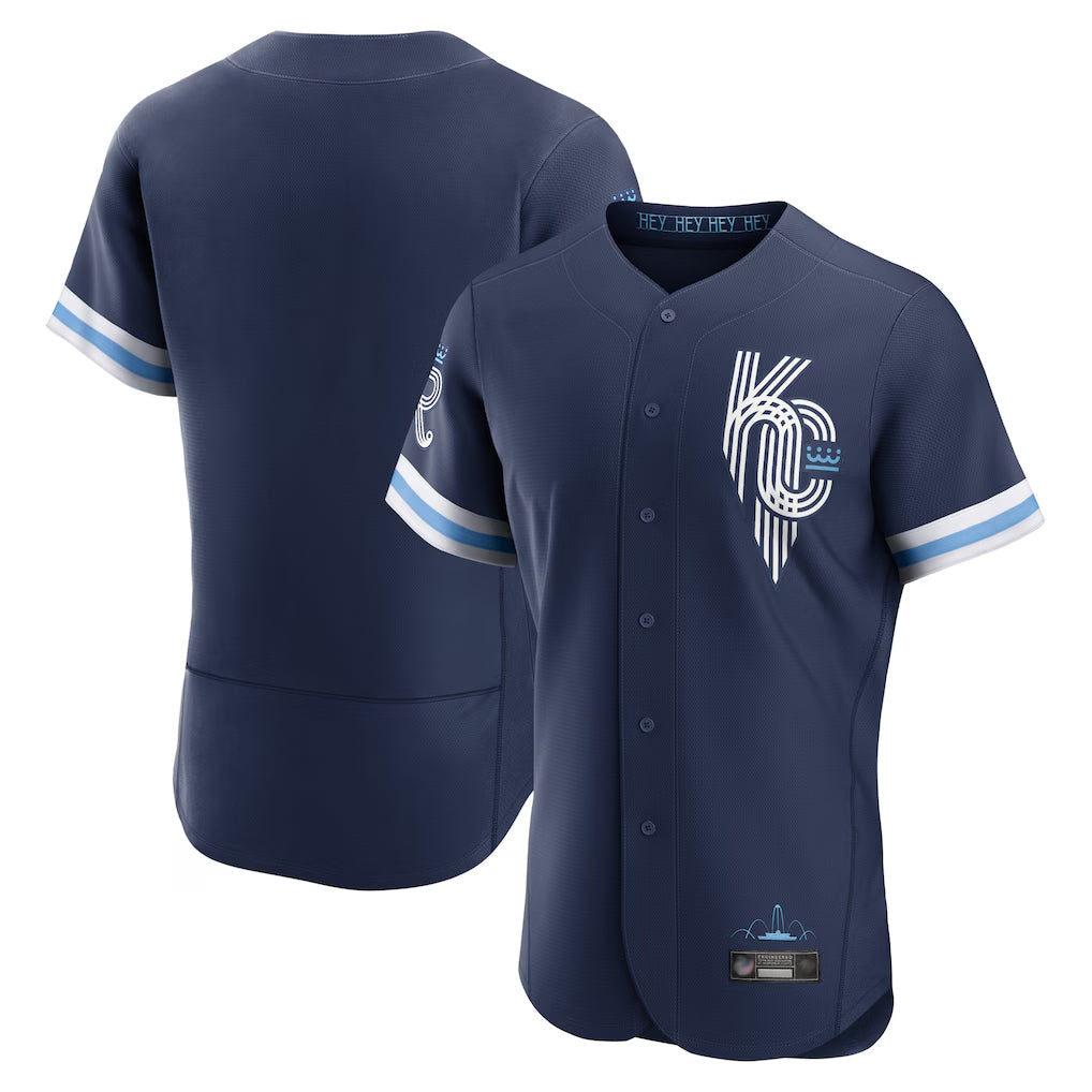 Jamed KC.Royals Navy City Connect Limited Elite Home Blank Player Stitched Jerseys