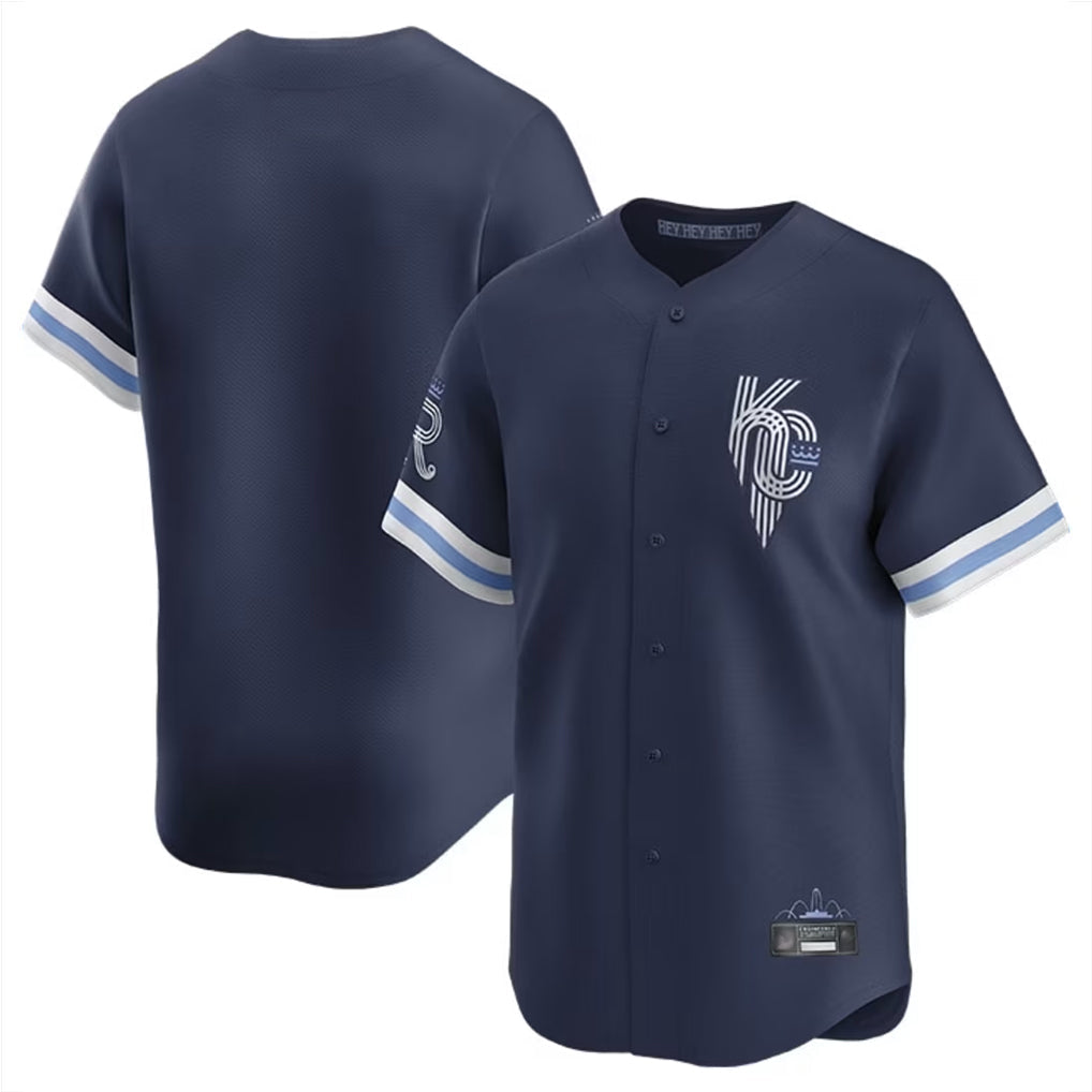 Jamed KC.Royals Navy City Connect Limited Home Blank Player Stitched Jerseys