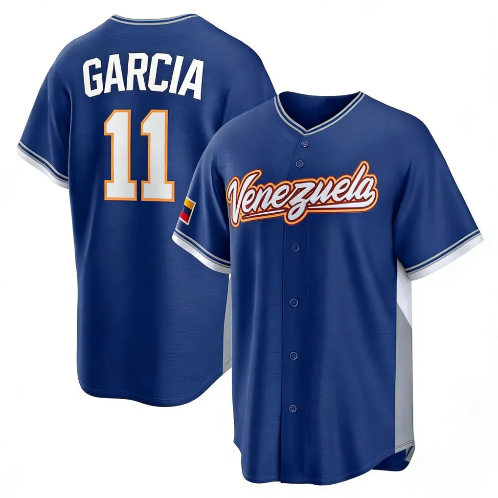 Jamed KC.Royals #11 Maikel Garcia Player Navy 2026 World Classic Home Stitched Jerseys