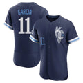 Jamed KC.Royals #11 Maikel Garcia Player Navy City Connect Limited Elite Home Stitched Jerseys