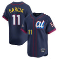 Jamed KC.Royals #11 Maikel Garcia Player Navy Limited American League All-Star Edition Stitched Jerseys
