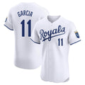 Jamed KC.Royals #11 Maikel Garcia Player White Alt Limited Elite Home Stitched Jerseys