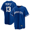 Jamed KC.Royals #13 Salvador Perez Player Royal Game Home Stitched Jerseys