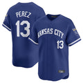 Jamed KC.Royals #13 Salvador Perez Player Royal Limited Home Stitched Jerseys