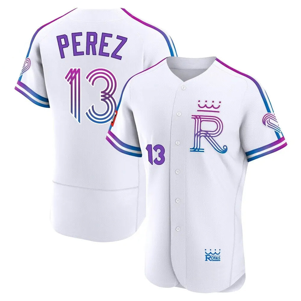 Jamed KC.Royals #13 Salvador Perez Player White 2026 City Connect Limited Elite Home Stitched Jerseys