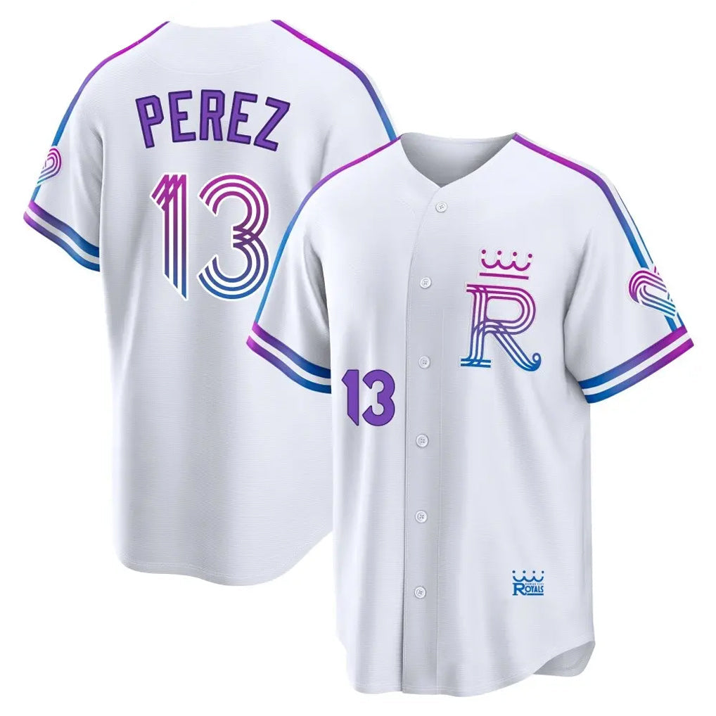Jamed KC.Royals #13 Salvador Perez Player White 2026 City Connect Limited Home Stitched Jerseys