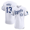 Jamed KC.Royals #13 Salvador Perez Player White Alt Limited Elite Home Stitched Jerseys