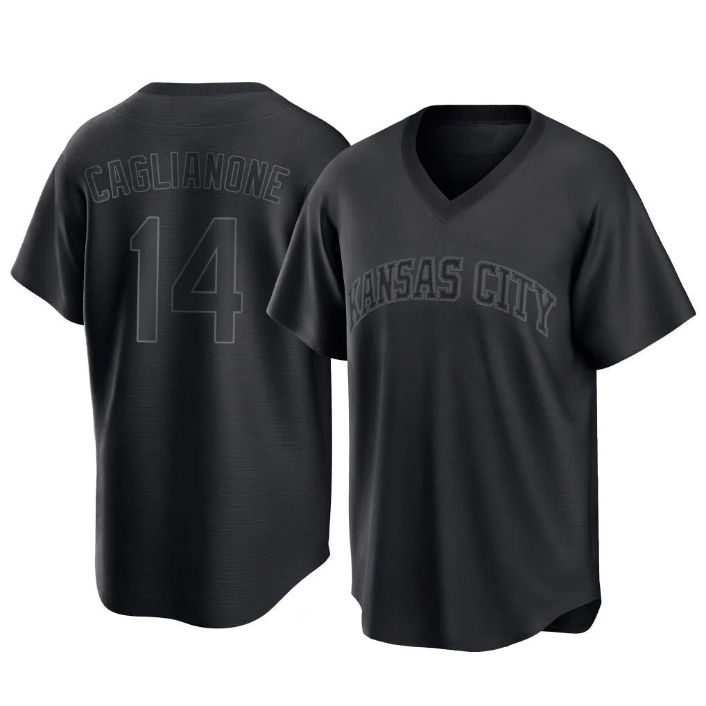 Jamed KC.Royals #14 Jac Caglianone Player Black Fashion Game Stitched Jerseys