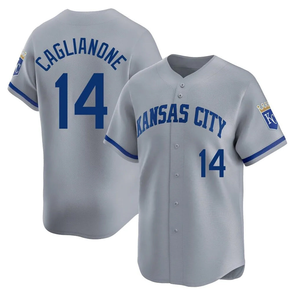 Jamed KC.Royals #14 Jac Caglianone Player Gray Limited Home Stitched Jerseys