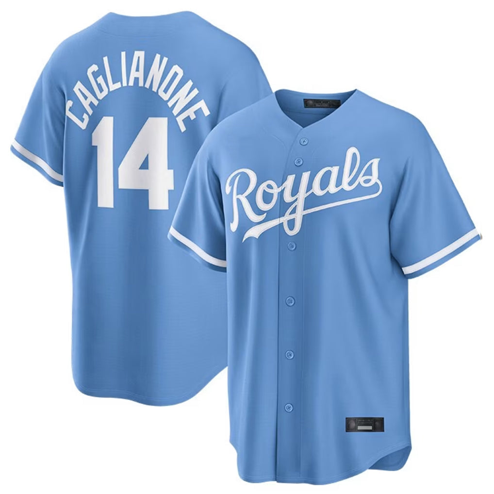 Jamed KC.Royals #14 Jac Caglianone Player Light Blue Home Game Stitched Jerseys