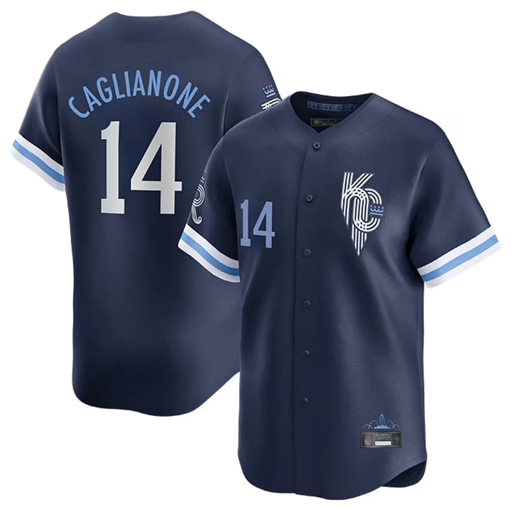 Jamed KC.Royals #14 Jac Caglianone Player Navy City Connect Limited Home Stitched Jerseys