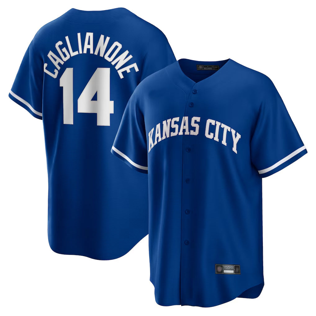 Jamed KC.Royals #14 Jac Caglianone Player Royal Game Home Stitched Jerseys