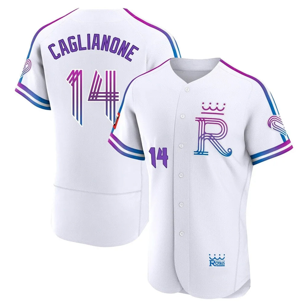 Jamed KC.Royals #14 Jac Caglianone Player White 2026 City Connect Limited Elite Home Stitched Jerseys