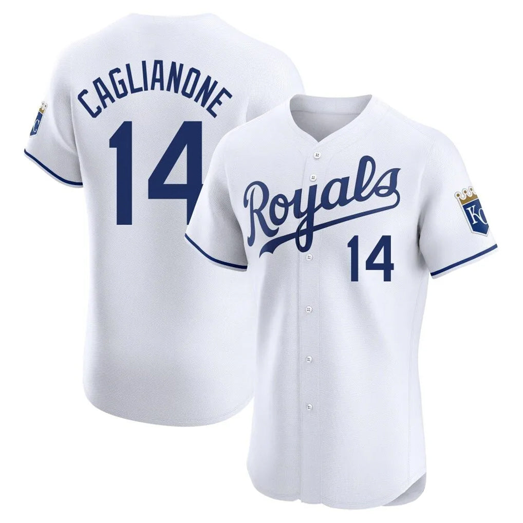 Jamed KC.Royals #14 Jac Caglianone Player White Alt Limited Elite Home Stitched Jerseys