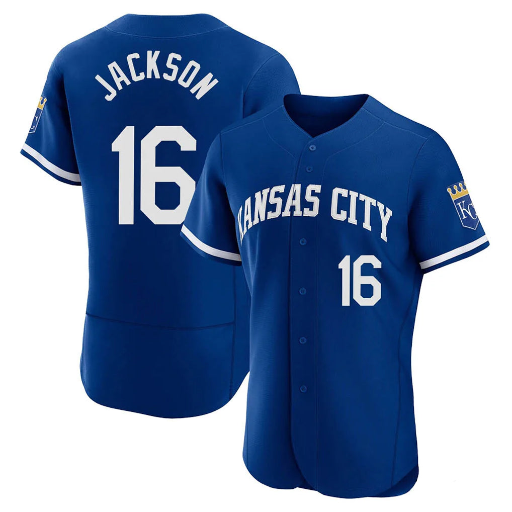 Jamed KC.Royals #16 Bo Jackson Player Royal City Connect Limited Elite Home Game Stitched Jerseys