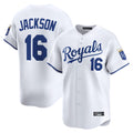 Jamed KC.Royals #16 Bo Jackson Player White Alt Limited Home Stitched Jerseys