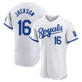 Jamed KC.Royals #16 Bo Jackson Player White Limited Elite Home Game Stitched Jerseys