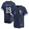 Jamed KC.Royals #19 Michael Massey Player Navy City Connect Limited Home Stitched Jerseys