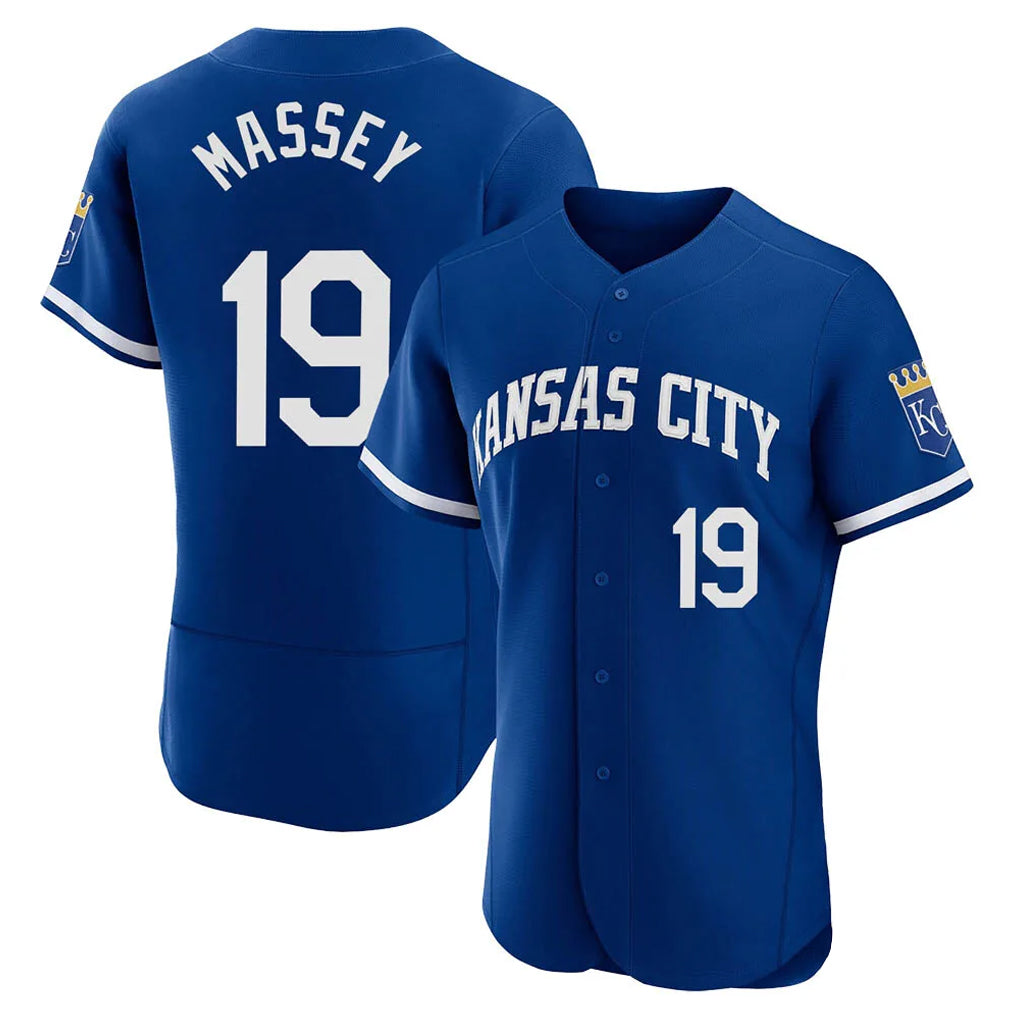 Jamed KC.Royals #19 Michael Massey Player Royal City Connect Limited Elite Home Game Stitched Jerseys