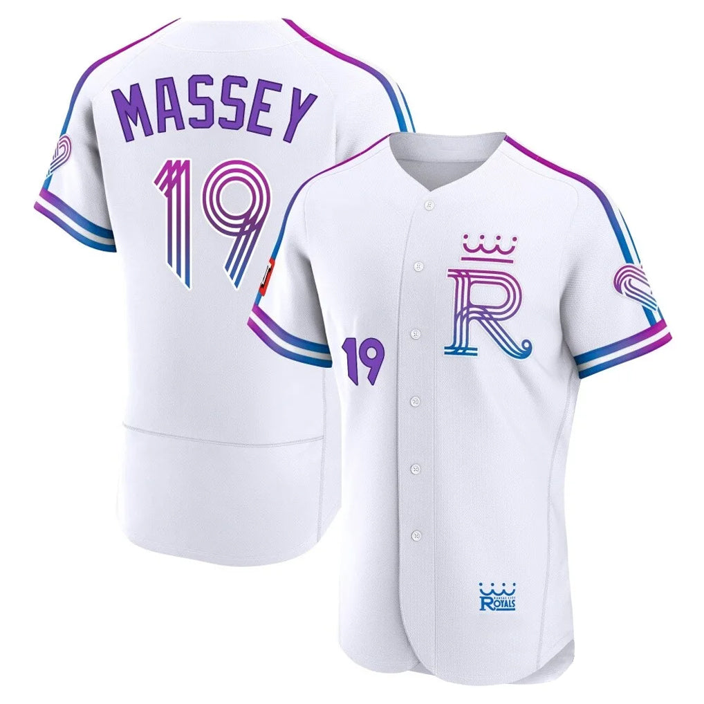 Jamed KC.Royals #19 Michael Massey Player White 2026 City Connect Limited Elite Home Stitched Jerseys