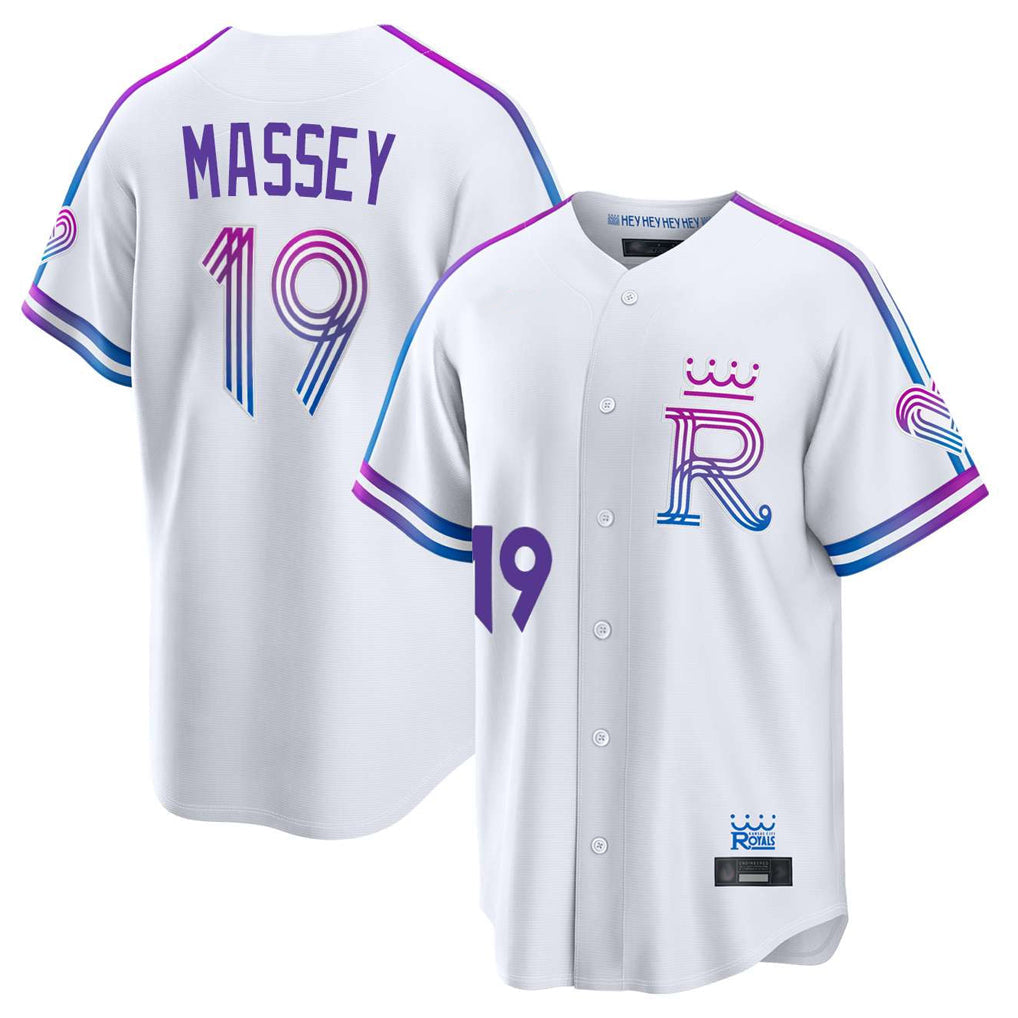 Jamed KC.Royals #19 Michael Massey Player White 2026 City Connect Limited Home Stitched Jerseys