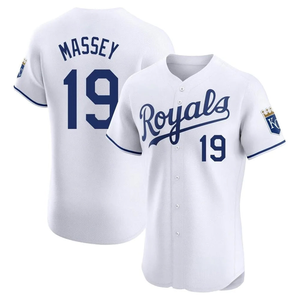 Jamed KC.Royals #19 Michael Massey Player White Alt Limited Elite Home Stitched Jerseys