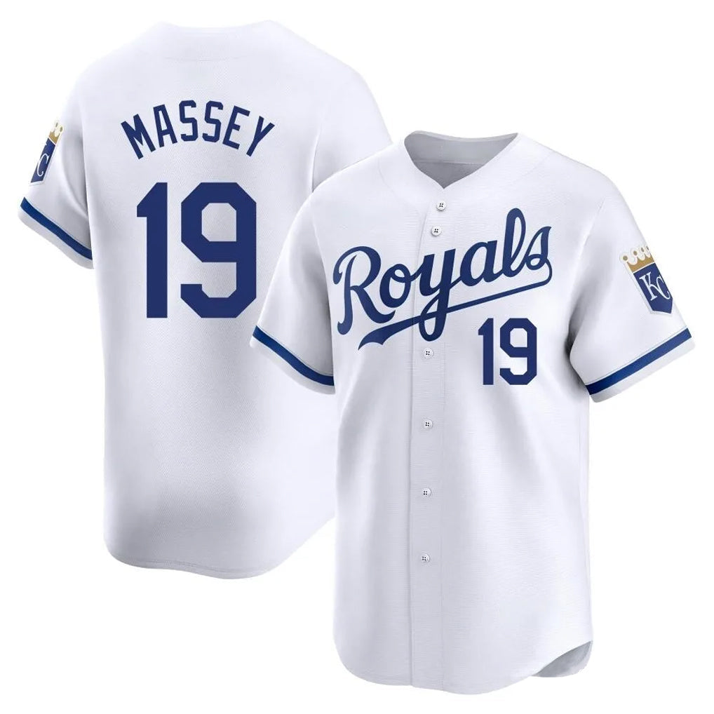 Jamed KC.Royals #19 Michael Massey Player White Alt Limited Home Stitched Jerseys