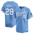 Jamed KC.Royals #28 Kyle Isbel Player Light Blue Alt Limited Home Stitched Jerseys