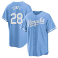 Jamed KC.Royals #28 Kyle Isbel Player Light Blue Home Game Stitched Jerseys