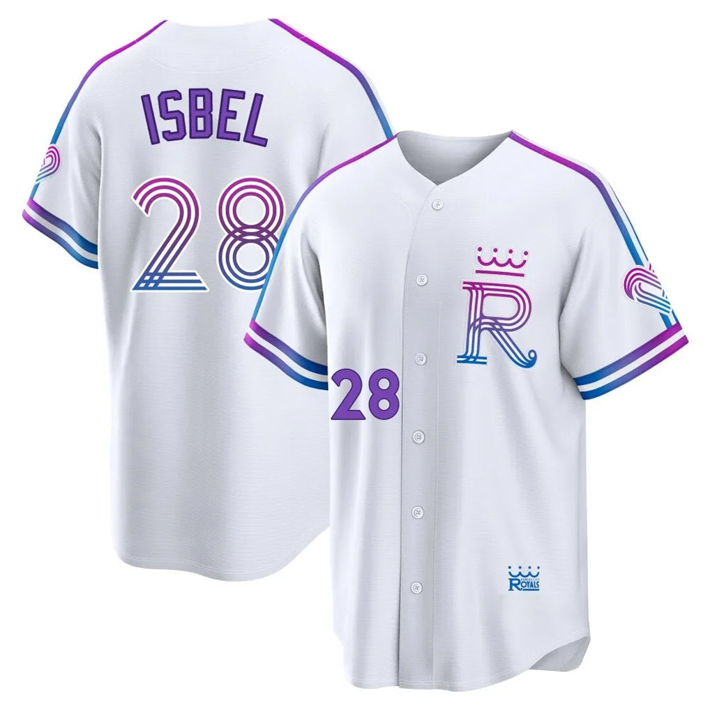 Jamed KC.Royals #28 Kyle Isbel Player White 2026 City Connect Limited Home Stitched Jerseys