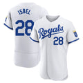 Jamed KC.Royals #28 Kyle Isbel Player White Limited Elite Home Game Stitched Jerseys