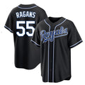 Jamed KC.Royals #55 Cole Ragans Player Black Carbon Fashion Home Game Stitched Jerseys