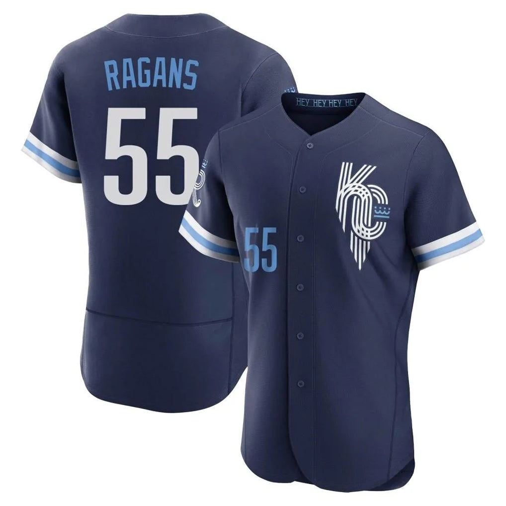 Jamed KC.Royals #55 Cole Ragans Player Navy City Connect Limited Elite Home Stitched Jerseys