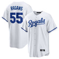 Jamed KC.Royals #55 Cole Ragans Player White Home Game Stitched Jerseys