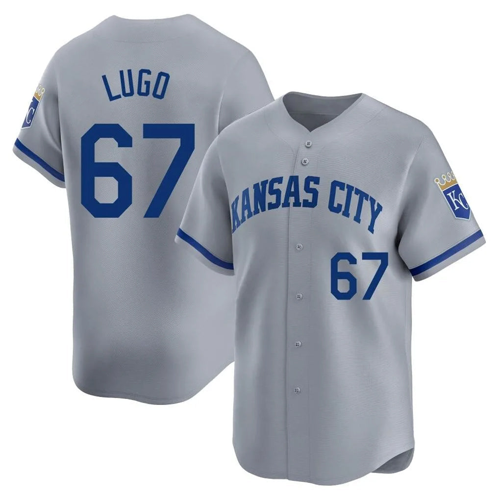 Jamed KC.Royals #67 Seth Lugo Player Gray Limited Home Stitched Jerseys