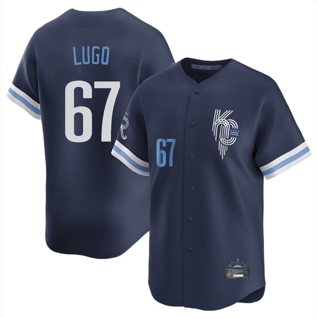 Jamed KC.Royals #67 Seth Lugo Player Navy City Connect Limited Home Stitched Jerseys