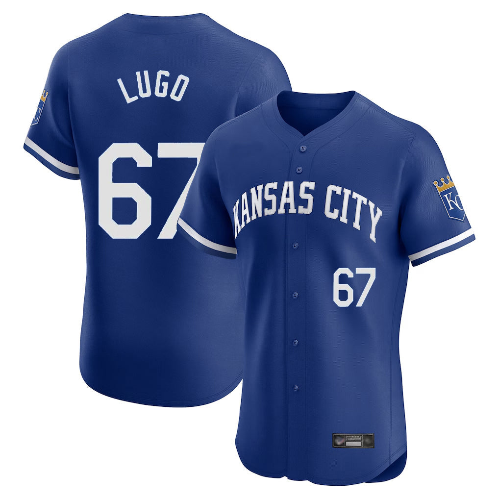 Jamed KC.Royals #67 Seth Lugo Player Royal Limited Elite Home Game Stitched Jerseys