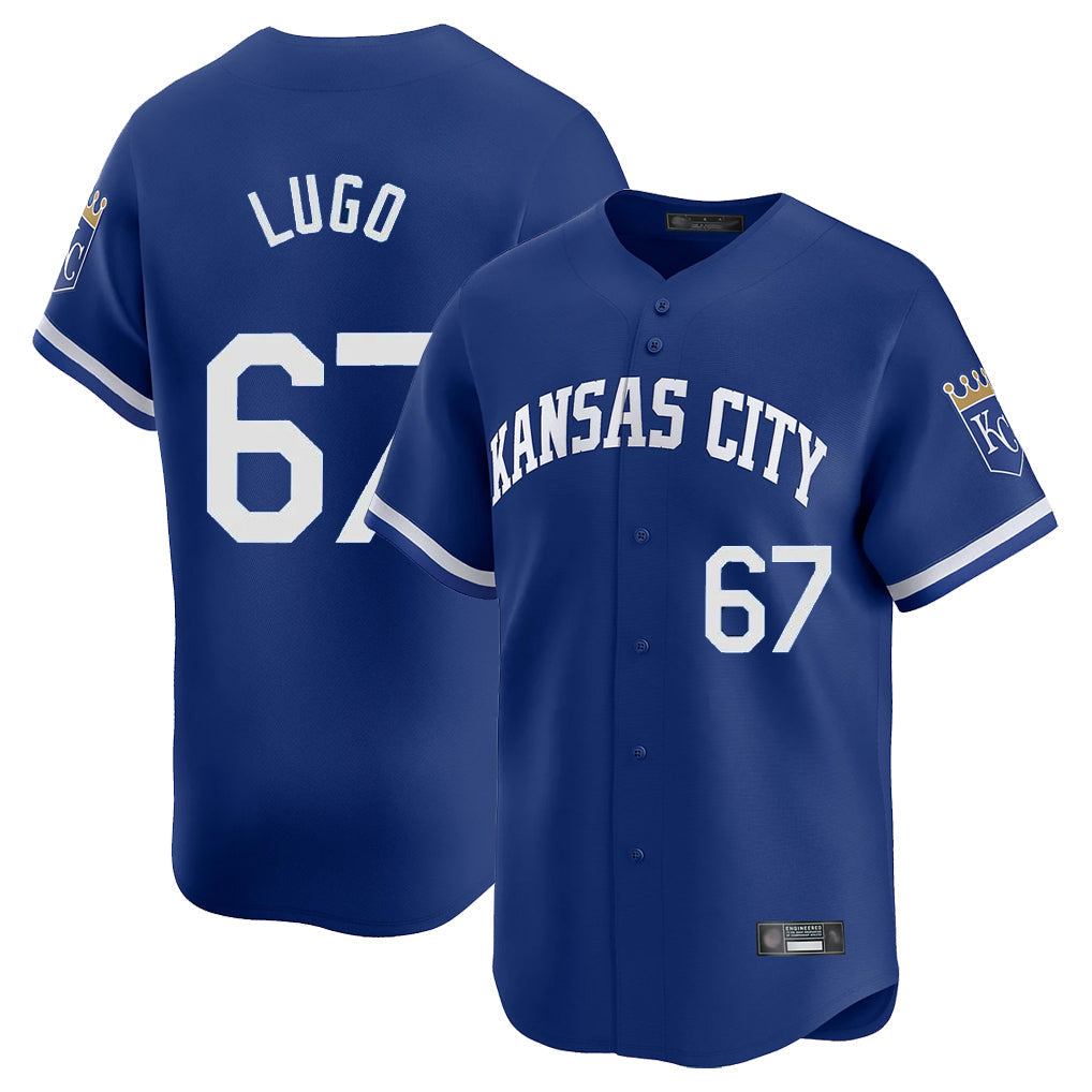 Jamed KC.Royals #67 Seth Lugo Player Royal Limited Home Stitched Jerseys