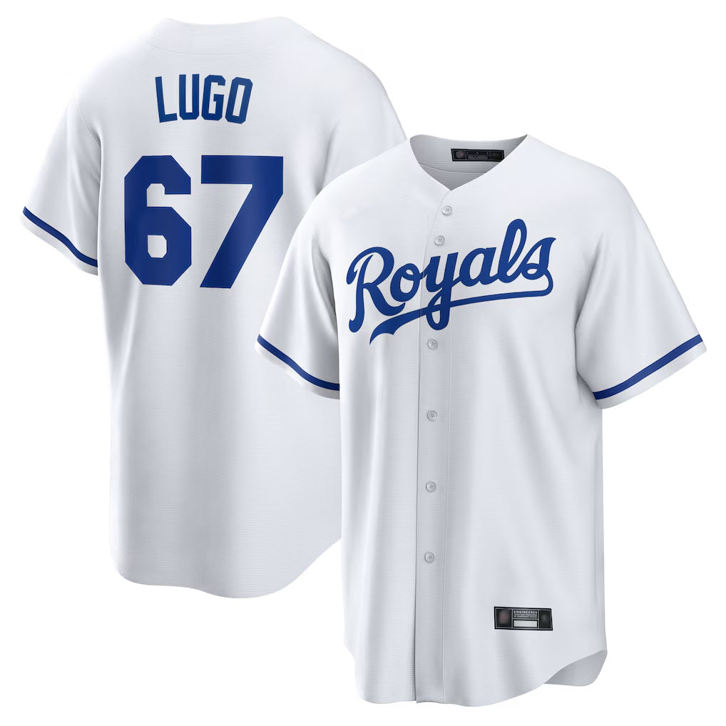 Jamed KC.Royals #67 Seth Lugo Player White Home Game Stitched Jerseys