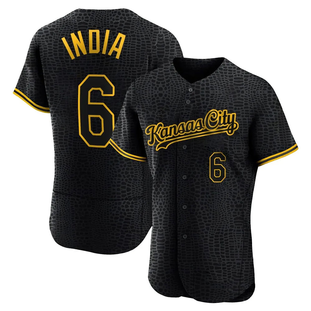 Jamed KC.Royals #6 Jonathan India Player Black Snake Skin City Limited Elite Stitched Jerseys
